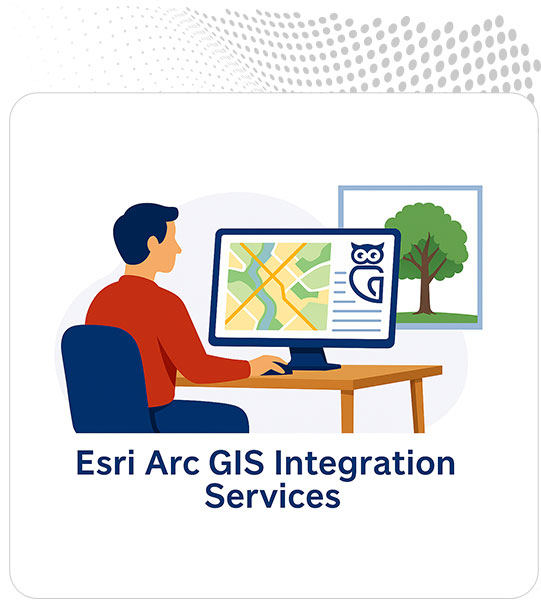 ArcGIS map integrated with permitting and inspections in a city dashboard